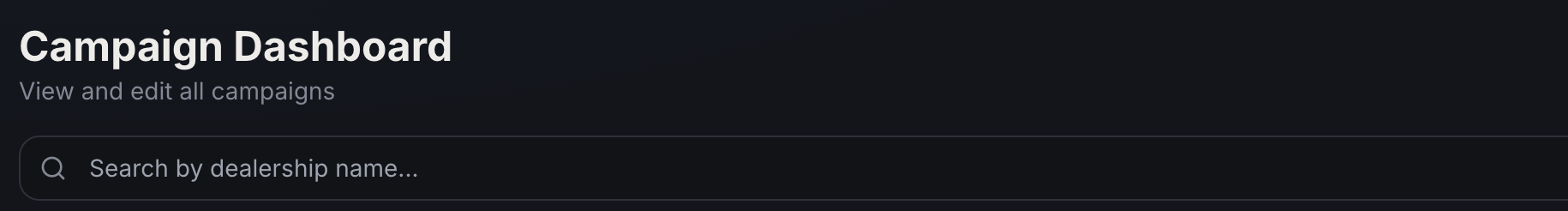 Campaign search bar